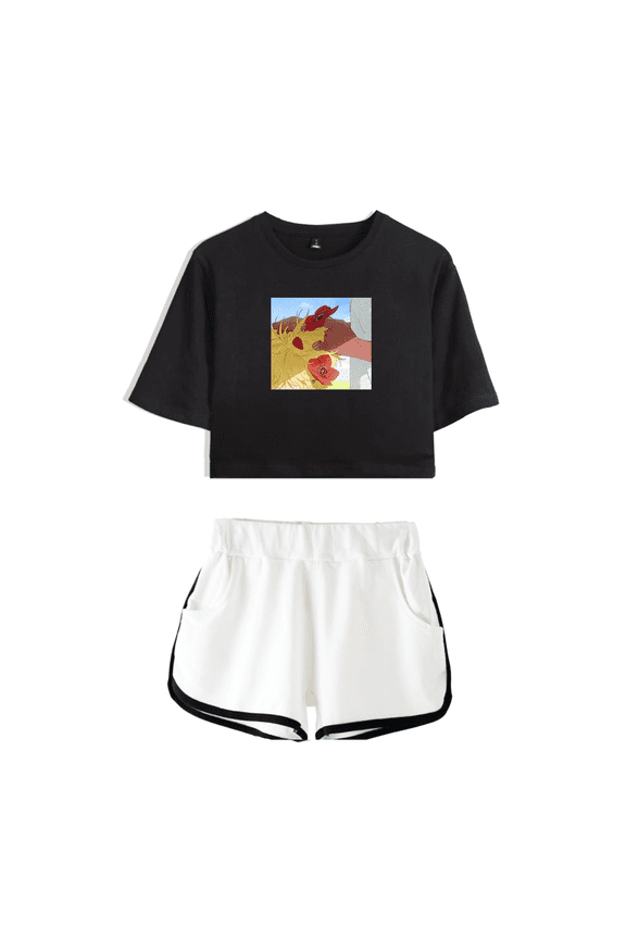 Alien Stage Crop Tops Shorts Luka Hyuna Top Women T Shirts Summer Short Sleeve