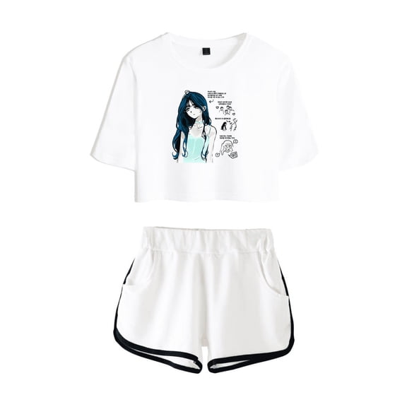 Alien Stage Crop Tops Shorts Suits Sua New Graphic Printed Short Sleeves Top Women T Shirts