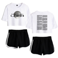 thumbnail image 1 of Alien Stage Luka Merch Crop Top T-Shirt Shorts Suit ALNST Short Sleeve For Women Girls Summer Top Tees, 1 of 2