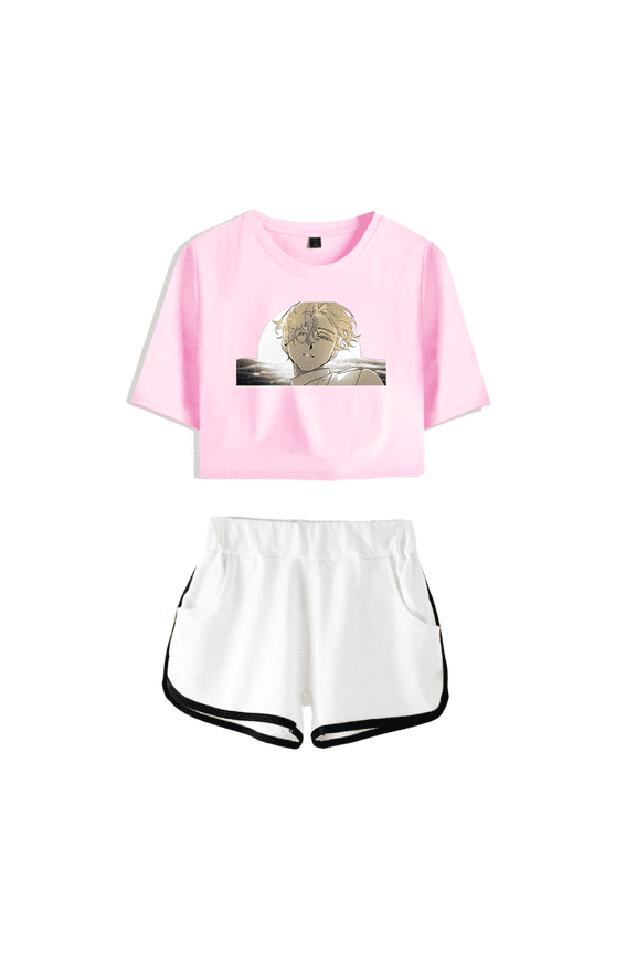 Alien Stage Merch ALNST Crop Top ALNST Luka Short Sleeve Anime T-Shirt Short Sleeves Girl Shorts Tee
