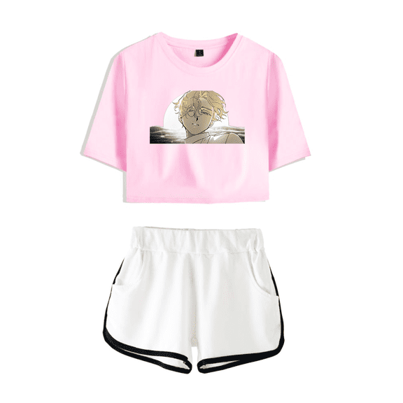 Alien Stage Merch ALNST Crop Top ALNST Luka Short Sleeve Anime T-Shirt Short Sleeves Girl Shorts Tees