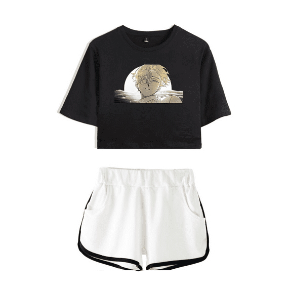 Alien Stage Merch ALNST Crop Top ALNST Luka Short Sleeve Anime T-Shirt Short Sleeves Girl Shorts Tees