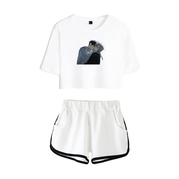 Alien Stage Merch Crop Top Cute Ivan Till T-Shirt Shorts ALNST Short Sleeve Suit Girls Tees