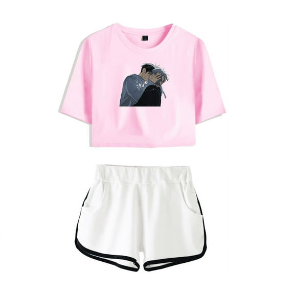 Alien Stage Merch Crop Top Cute Ivan Till T-Shirt Shorts ALNST Short Sleeve Suit Girls Tees