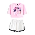 thumbnail image 1 of Alien Stage Merch Crop Top Hrart Logo Mizi Sua T-Shirt Shorts Suit ALNST Short Sleeve Graphic Women Girl Tee, 1 of 2