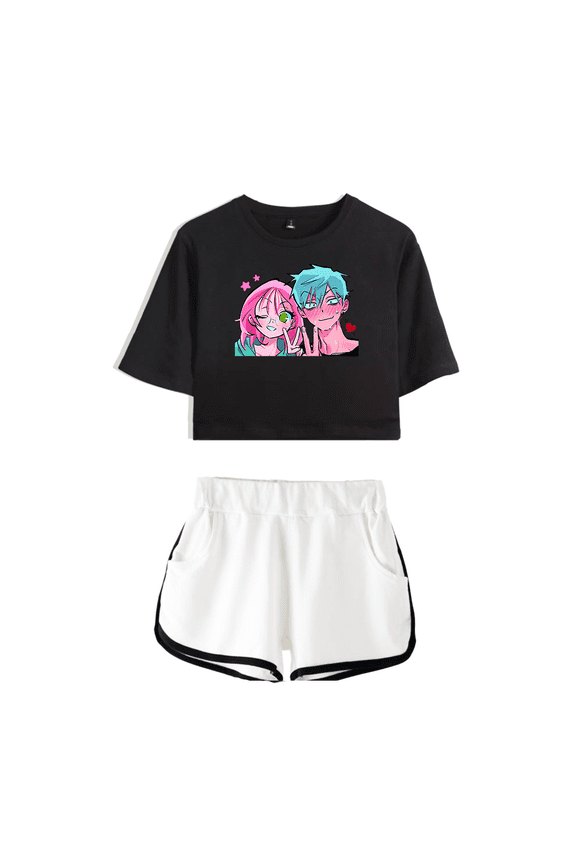 Alien Stage Merch Crop Top Mizi Till T-Shirt Shorts Suit ALNST Korean Short Sleeve Graphic Women Girl Tees