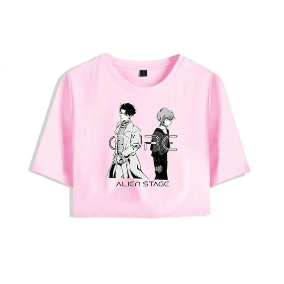 Alien Stage Merch Crop Top T-Shirt Round 6 Ivan Till Battle Cure Short Sleeve Girls Summer Top