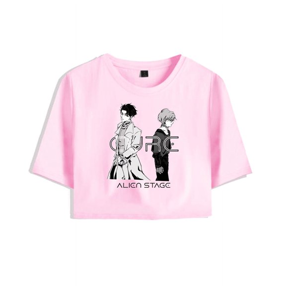 Alien Stage Merch Crop Top T-Shirt Round 6 Ivan Till Battle Cure Short Sleeve Girls Summer Top