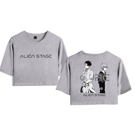 Alien Stage Merch Crop Top T-Shirt Round 6 Ivan Till Battle Cure Short Sleeve Harajuku For Girls Tops