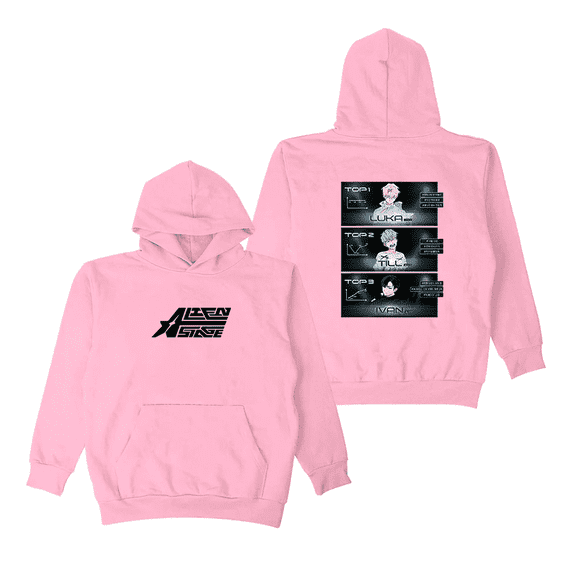 Alien Stage Merch Hoodie ALNST Top Rank Sweatshirt Long Sleeves Hooded Unisex Men Women Pullover,XXL,Pink