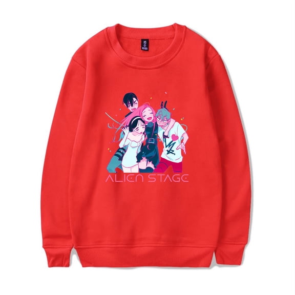 Alien Stage Merch Sweatshirt ALNST Casual Harajuku Long Sleece Crewneck Casual Men Women Streetwear