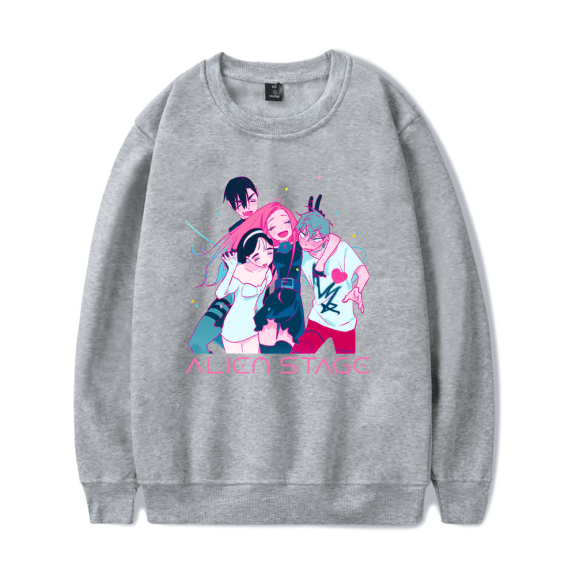 Alien Stage Merch Sweatshirt ALNST Casual Harajuku Long Sleece Crewneck Casual Men Women Streetwear