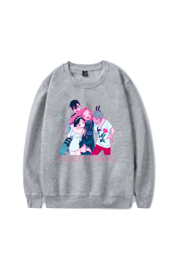 Alien Stage Merch Sweatshirt ALNST Casual Harajuku Long Sleece Crewneck Casual Men Women Streetwear