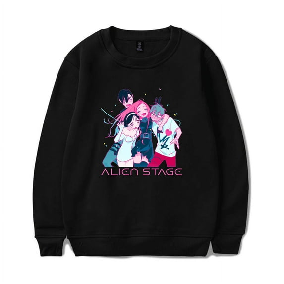 Alien Stage Merch Sweatshirt ALNST Casual Harajuku Long Sleece Crewneck Casual Men Women Streetwear
