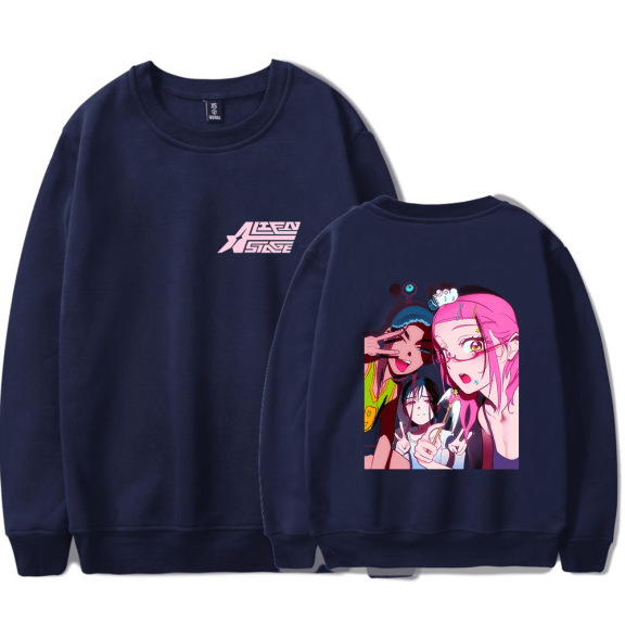 Alien Stage Merch Sweatshirt ALNST Off The Record Sweatshirt Anime Long Sleeve Hooded Pullover Streetwear