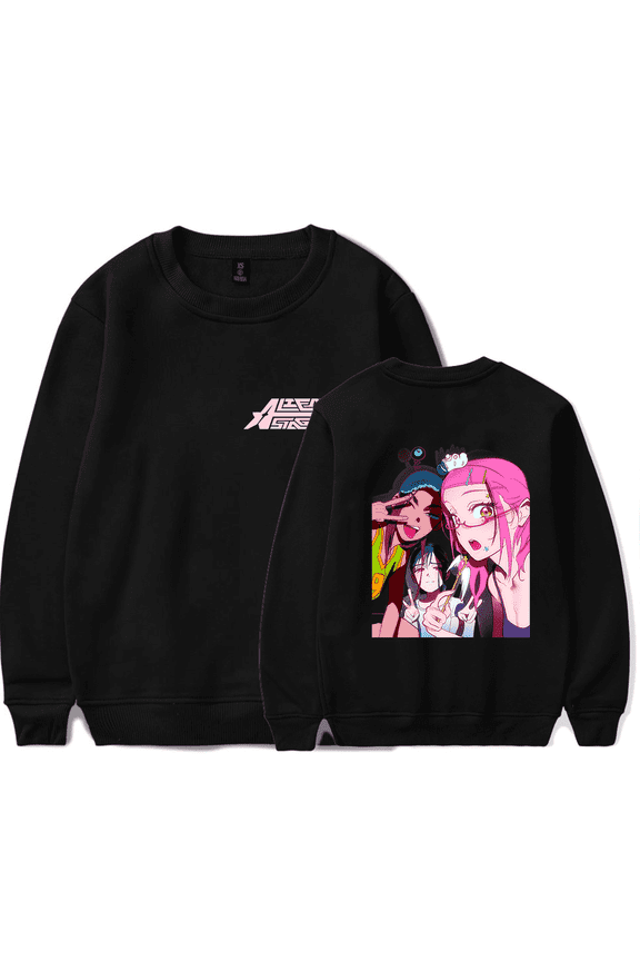 Alien Stage Merch Sweatshirt ALNST Off The Record Sweatshirt Anime Long Sleeve Hooded Pullover Streetwear