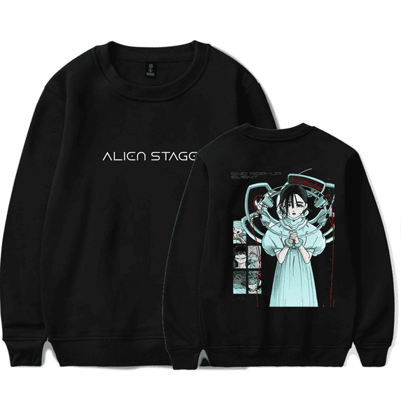Alien Stage Merch Sweatshirt ALNST Pop Up Love Long Sleese Harajuku Crewneck Men Women Pullover