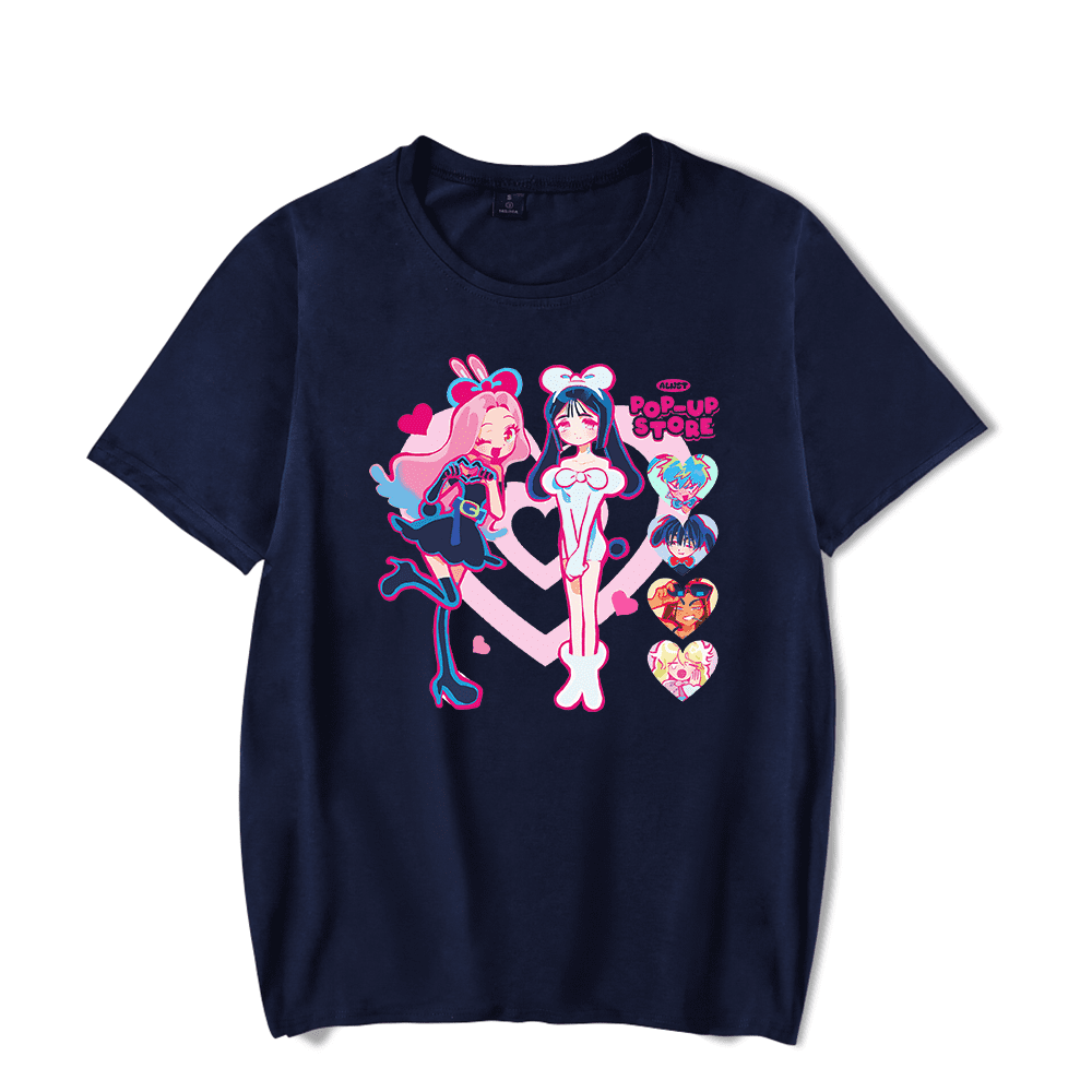 Alien Stage Merch T-Shirt ALNST Hrart Logo Mizi Sua Short Sleeve T
