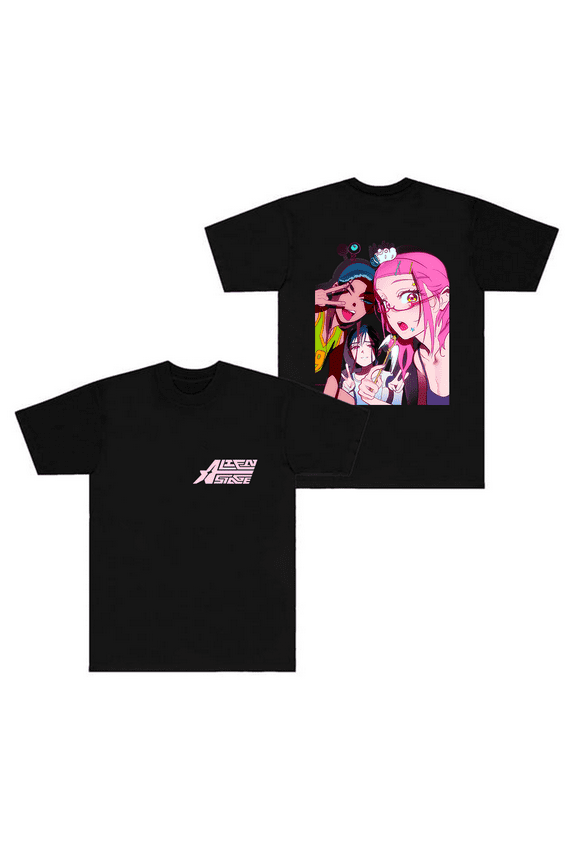 Alien Stage Merch T-Shirt ALNST Off The Record Sweatshirt Anime Short Sleeves Hooded Crewneck Top Tee Streetwear