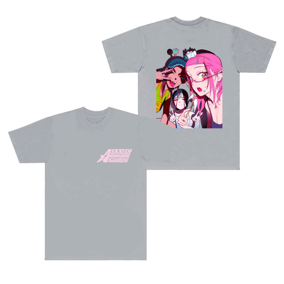 Alien Stage Merch T-Shirt ALNST Off The Record Sweatshirt Anime Short Sleeves Hooded Crewneck Top Tee Streetwear