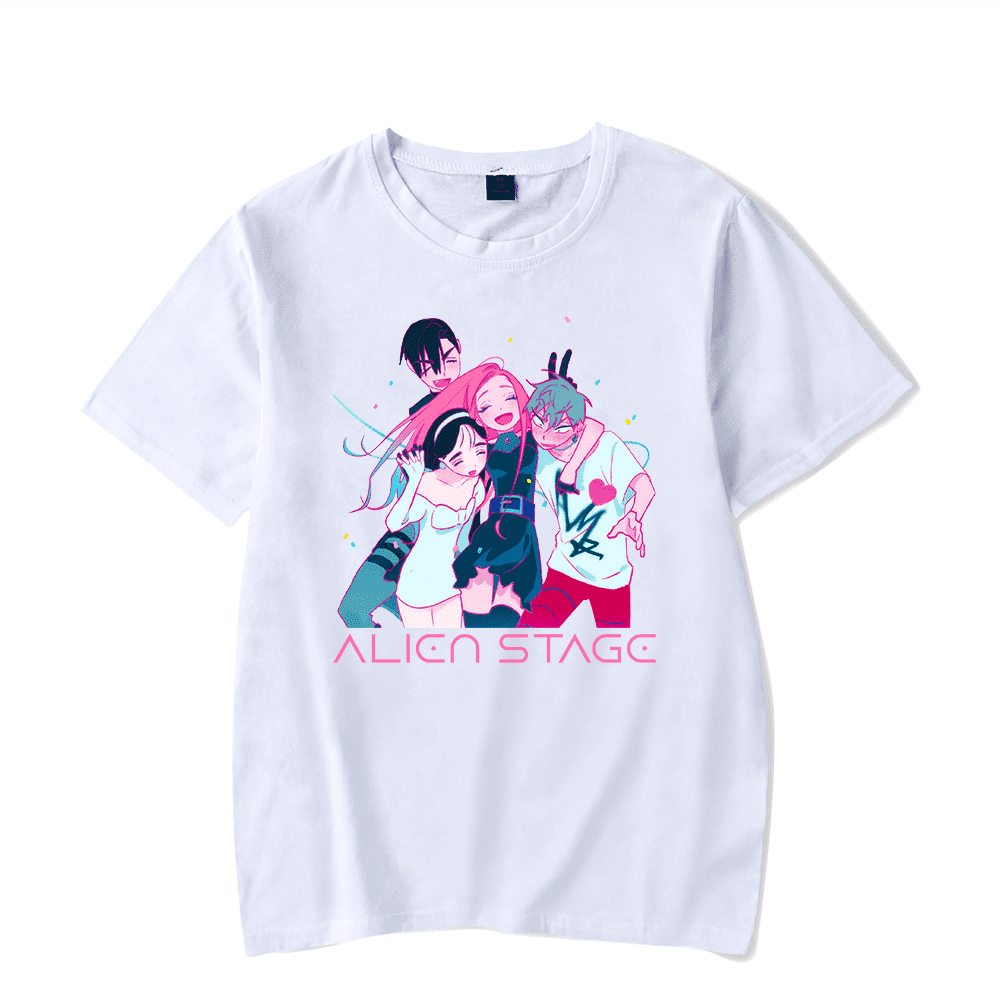 Alien Stage Merch T-Shirt Short Sleeve ALNST Casual Printed Harajuku T ...