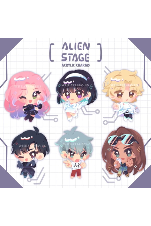 Alien Stage Mizi Sua Luka Hyuna Ivan Till | 2.5 inch acrylic keychain charms (1 keychain)