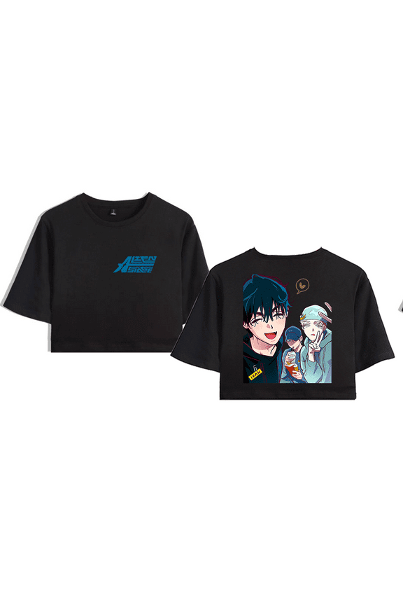 Alien Stage Poster Printed Merch Crop Top ALNST T-Shirt Summer Tops For Fans Girls Tee
