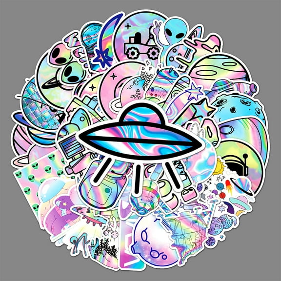 Alien Stickers for Kids,50pcs Pack Waterproof Sticker for Water Bottles Laptop Phone ipad Notebooks Cute Decal Gift