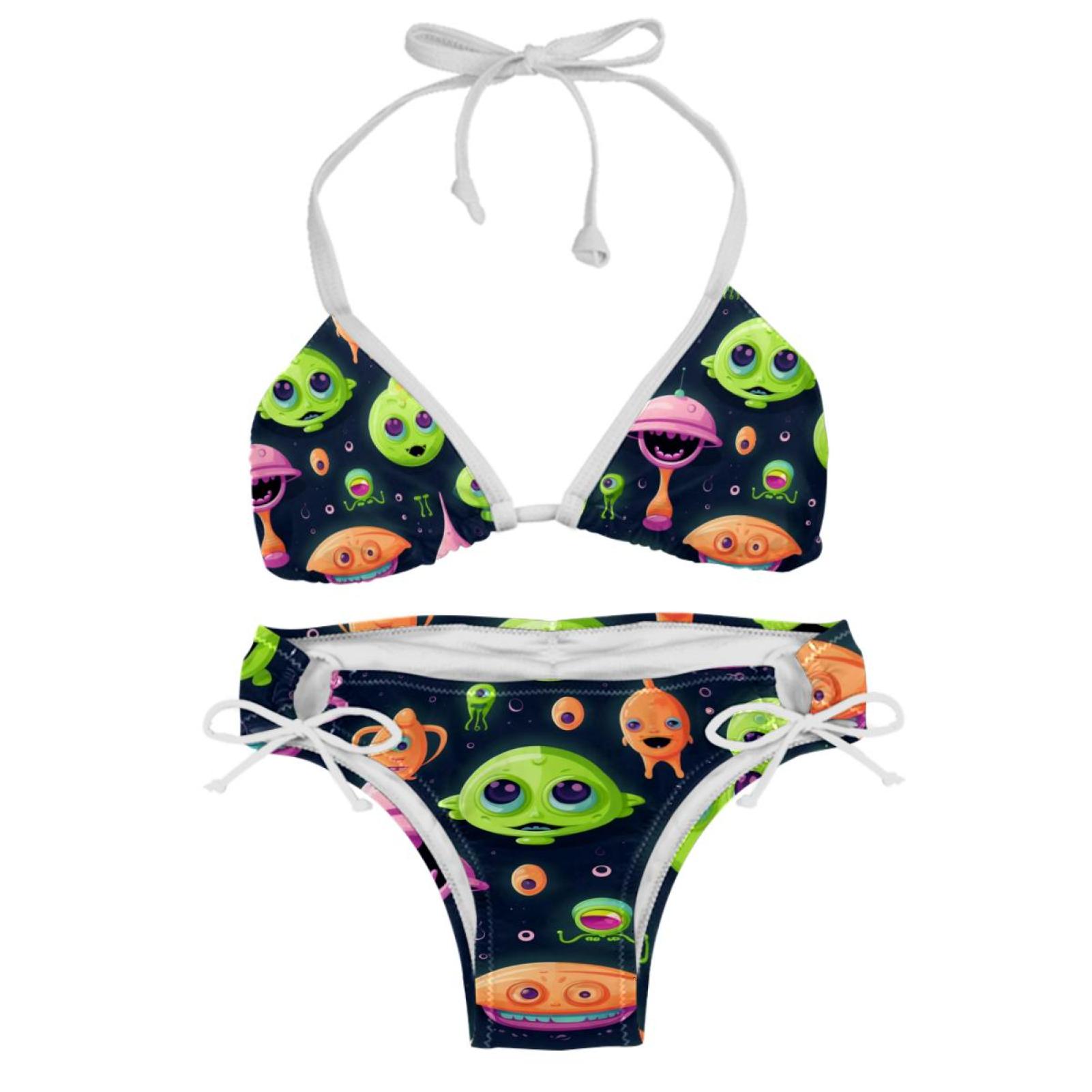 Alien Stylish Swim Suits Bikini Set: Detachable Sponge, Adjustable ...