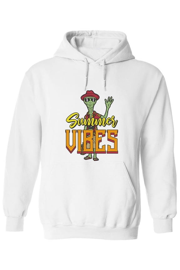 Alien Summer Vibes Design Hoodie Men -Image by Shutterstock, Male Small