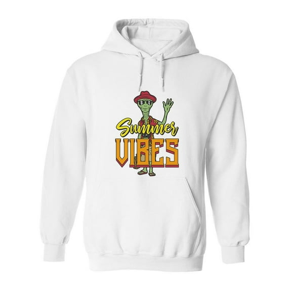 Alien Summer Vibes Design Hoodie Men -Image by Shutterstock, Male XX-Large