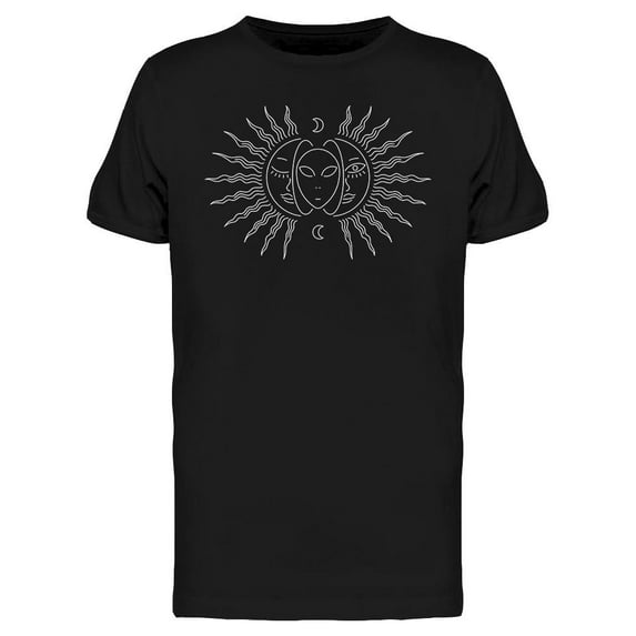 Alien Sun Design T-Shirt Men -Image by Shutterstock, Male Large
