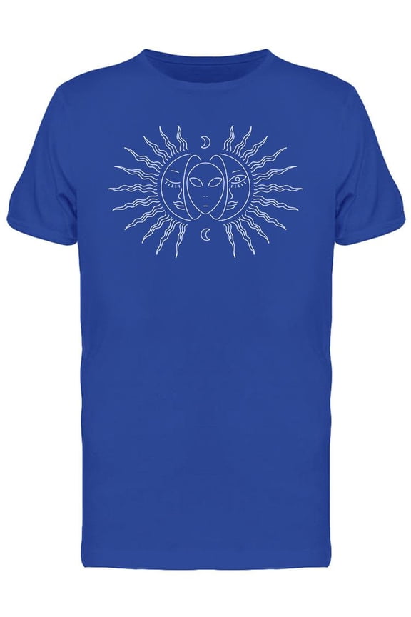 Alien Sun Design T-Shirt Men -Image by Shutterstock, Male Large