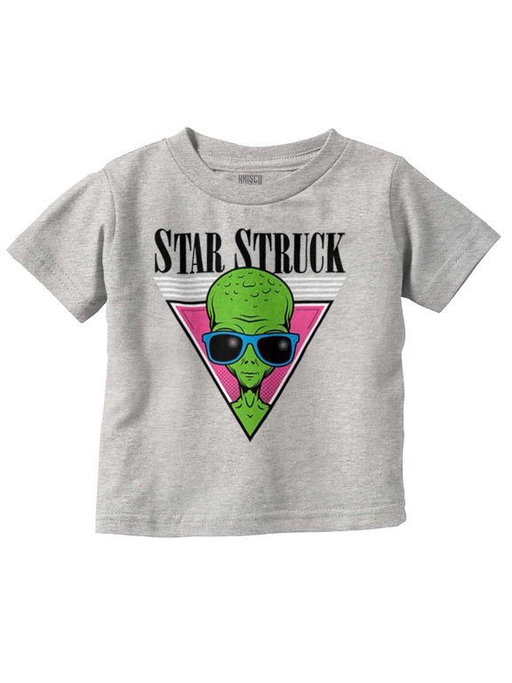 Alien Sunglasses Cool Funny UFOs Toddler Boy Girl T Shirt Infant Toddler Brisco Brands 12M