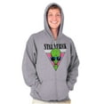 thumbnail image 1 of Alien Sunglasses Cool Funny UFOs Unisex Fleece Graphic Zip Up Hoodie Brisco Brands 2X, 1 of 5