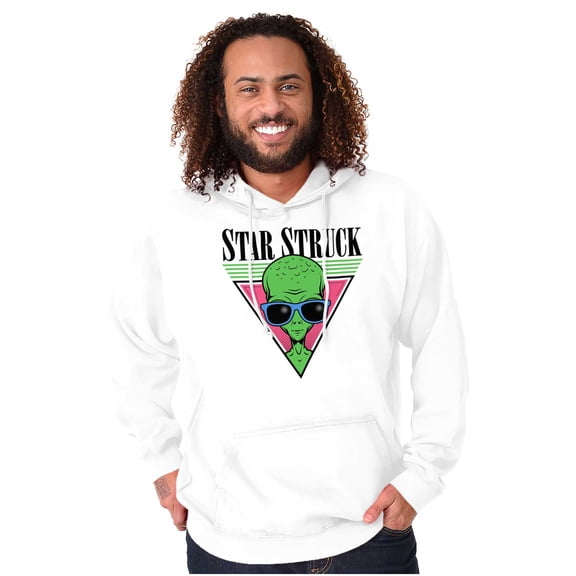 Alien Sunglasses Cool Funny UFOs Unisex Plus Fleece Graphic Hoodie Brisco Brands 4X