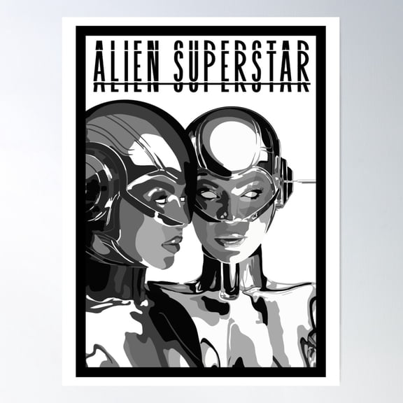 Alien Superstar Poster Wall Art, Modern Wall Decor For Living Room Bedroom, 16x24 UNFRAMED
