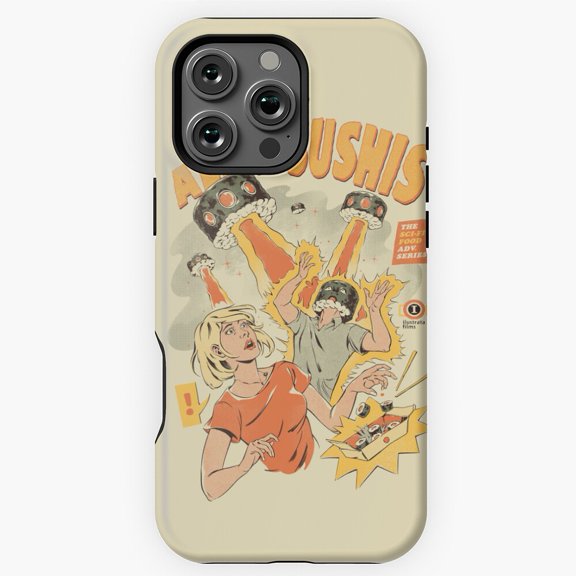 Alien Sushis Funny Sci-Fi Food Art Phone Case for iPhone 16 15 14 13 12 11 Pro Max