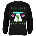 thumbnail image 1 of Alien Take Me to Your Leader Ugly Christmas Sweater Mens Sweatshirt Black 2XL, 1 of 1