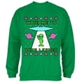 thumbnail image 1 of Alien Take Me to Your Leader Ugly Christmas Sweater Mens Sweatshirt Irish Green X-LG, 1 of 1