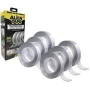 Alien Tape 10 Foot Multi-Surface Reusable Double-Sided Tape Pack of 6