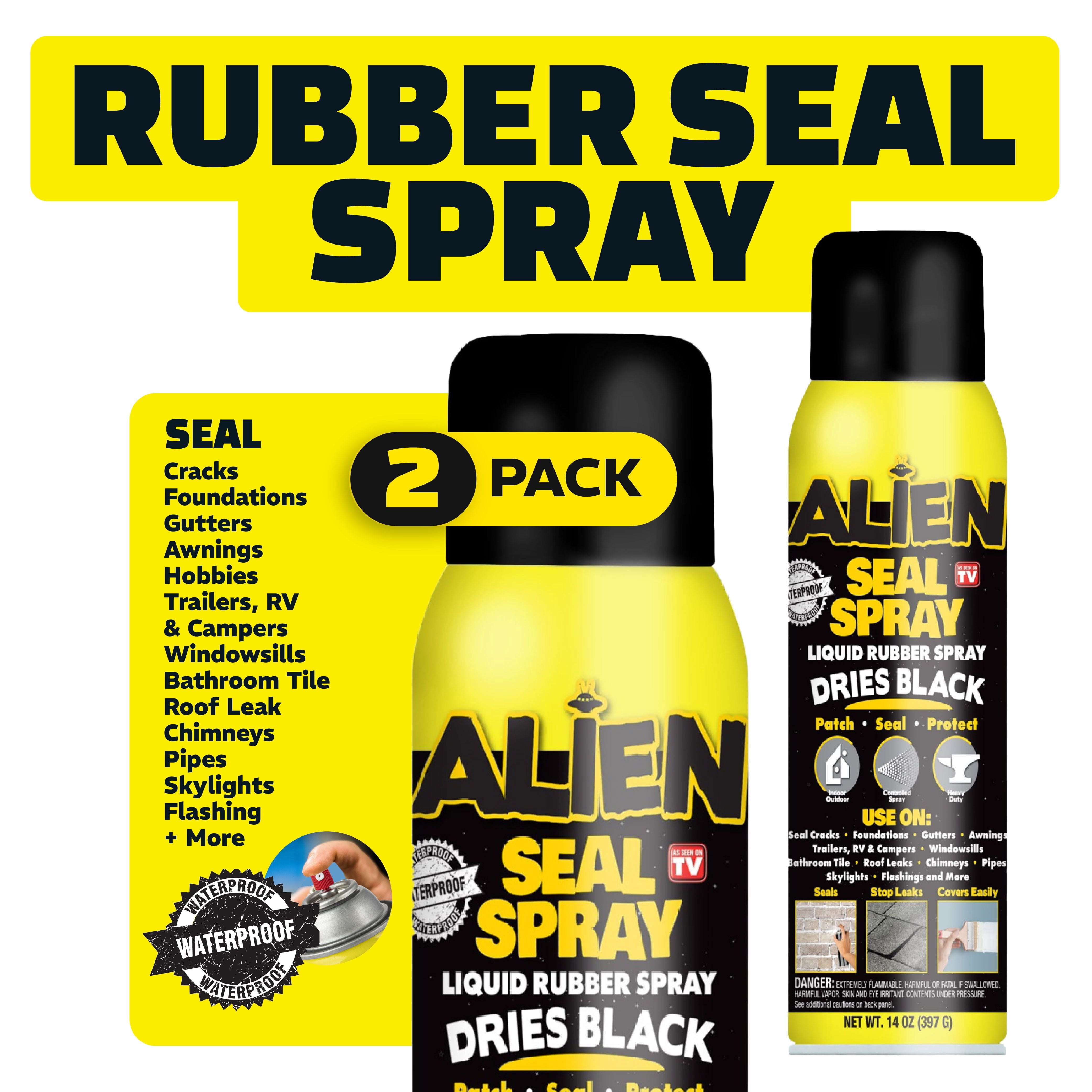 Alien Tape Liquid Sealant Spray 2 Pack, Waterproof Liquid Rubber Spray ...