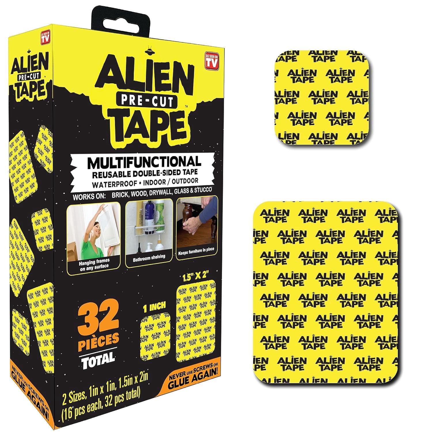Alien Tape, Nano Tape Pre-Cut Double Side Tape, 32 pcs, Clear - Walmart.com