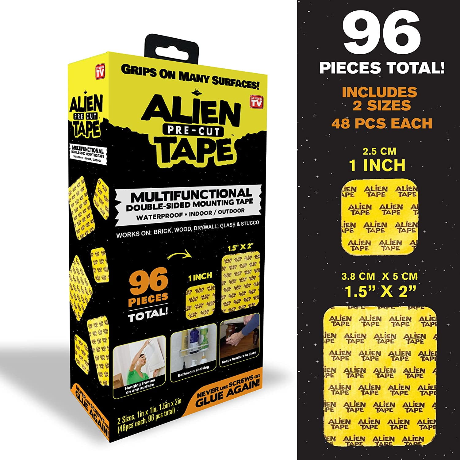 ALIEN TAPE 7087 Multifunctional Reusable Clear Double-Sided Tape, 3 Rolls  at Sutherlands