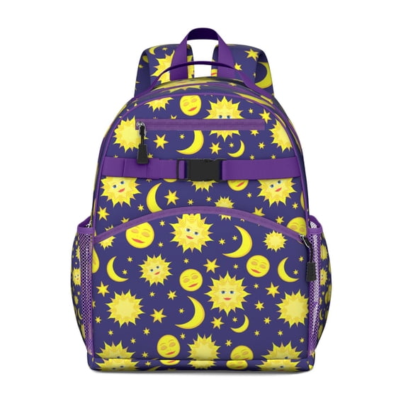Alien Themed Waterproof Backpack - Ergonomic & Durable Daypack for Students, Space and Galaxy Aesthetic with Side Pockets