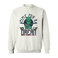 thumbnail image 1 of Alien Time For A Break Design Sweatshirt Men -Image by Shutterstock, Male Medium, 1 of 4