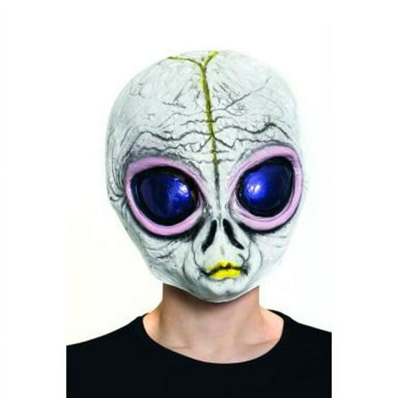 Time Traveling Alien White Mask Costume Accessory