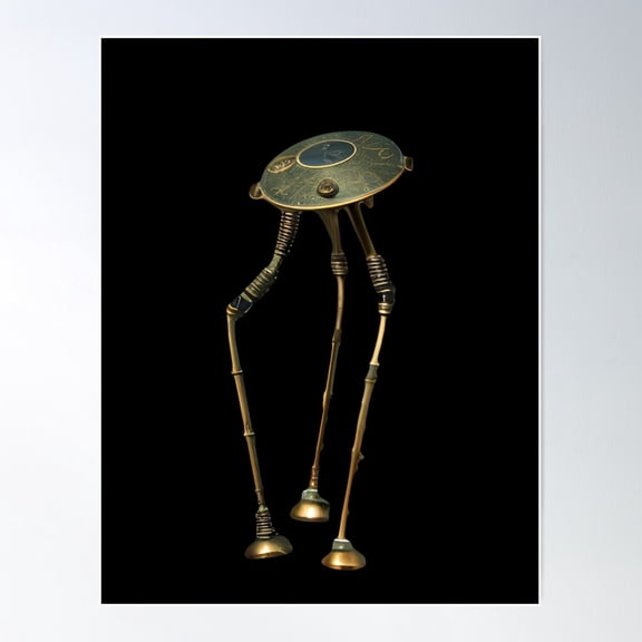 Alien Tripod Poster Wall Art, Modern Wall Decor For Living Room Bedroom, 12x18 UNFRAMED