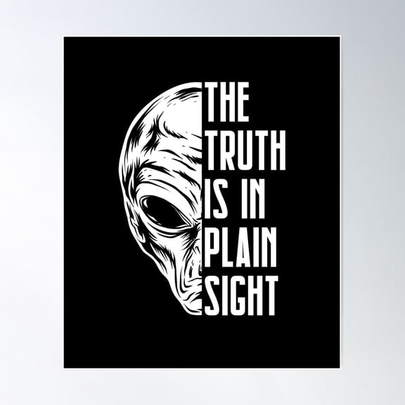 Alien Truth Poster Wall Art, Modern Wall Decor For Living Room Bedroom, 8x12 UNFRAMED