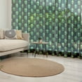 thumbnail image 1 of Alien Tulle Curtains with Rod Pocket, Supernatural Martiansal Beings from Other Planets Head of an Alien, Sheer Drape for Wedding Party 2 Panels, 7 Sizes, Fern Green Black, by Ambesonne, 1 of 3